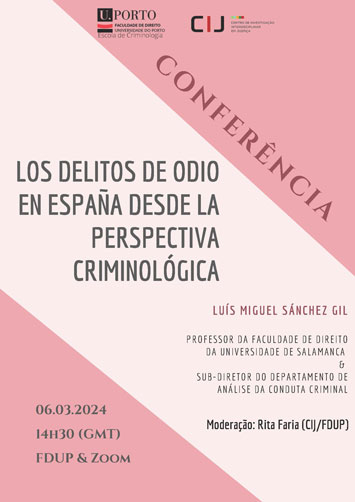 Conferência "Los Delitos de Odio en España desde la Perspectiva Criminológica"